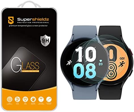 Supershieldz (3 опаковки) е Предназначен за Samsung Galaxy Watch 5 (44 мм)/ Galaxy Watch 4 (44 мм) Защитен слой от закалено стъкло, защита от надраскване, без мехурчета