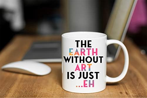 Земя без изкуство - това е само една Кафеена Чаша с обем 11 грама, перфектно, за да е подходяща за жените-Учители, Забавни Идеи