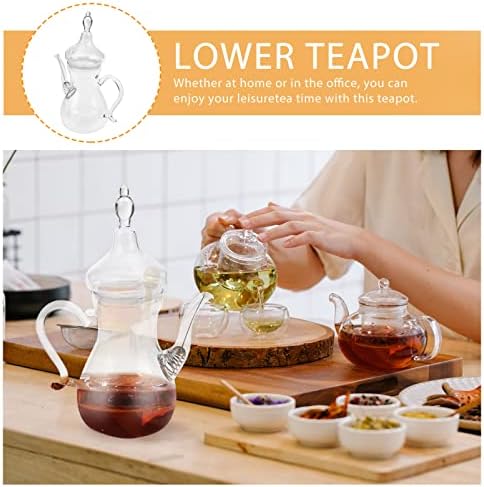 Tea Zerodeko Кафе-машина Стъклена Кана за приготвяне на чай - Стъклена Кана За Чай Турски Чай Китайски Антикварен Кана за Вино, Саке Гърне за Хлабав Ламарина, чай и Вино Ка