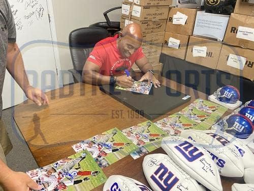 Тики Барбър Подписа снимка на Ню Йорк Джайентс Без рамка 8 × 10 в НФЛ - Снимки с автографи в NFL