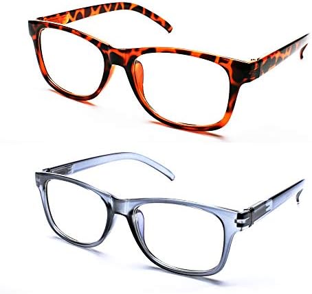 Очила за четене 2 Двойки от Нападение от Синя Светлина Ридеров за Мъже И Жени, Очила за Компютър, UV-Защита, Антирефлексно