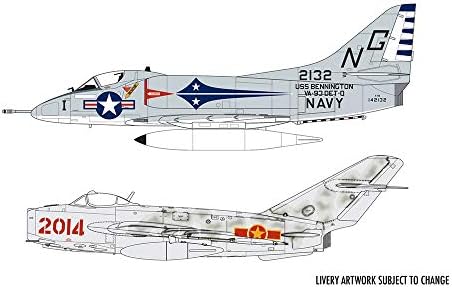 Airfix Ръкопашен Бой Двойка с Миг 17 и Дъглас Skyhawk 1:72 Виетнамската война на Военната Авиация Пластмасова модели Подаръчен