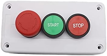 MAKEE NC Аварийно спиране без Червен Зелен Кнопочного прекъсвач Станция Start Stop само уплътняващи Водоустойчив Ключ ключ Промишлен 600 10A (Цвят: Start Stop)