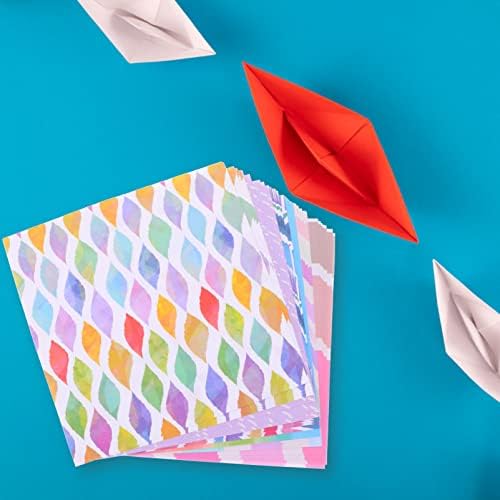 Sewroro Комплект за Оригами от хартия за Scrapbooking, на 5 Книги, Хартия за Оригами Хартия за сгъване със собствените си ръце, Квадратни Листа Хартия, Хартия за Бродерия, Аксе