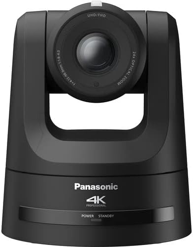 Професионална PTZ камера Panasonic AW-UE100KPC 4K NDI, 24-кратно оптично увеличение, Черна
