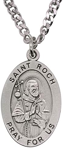 Медал на Католически Светия | Медал на Светия Рош, Св. Генезия или Четырехстороннего Кръст | кристиан е Чудесен подарък