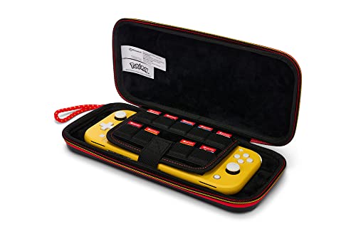 Калъф PowerA Slim Travel Pro - OLED модел за Nintendo Switch и Nintendo Switch Lite - Pokémon: Pikachu Arcade, Твърд корпус, Защитен калъф, Игри за носене, чанта за Носене за конзоли