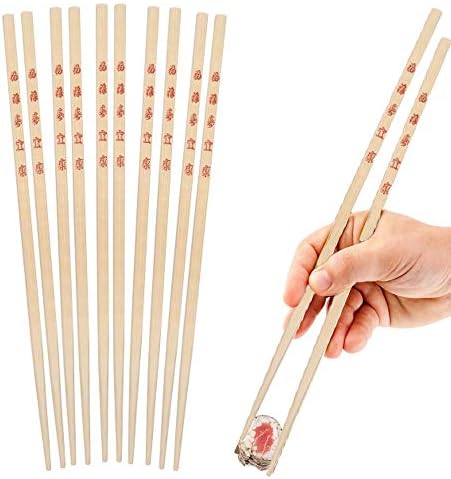 20 Чифта Пръчици За хранене Китайски Японски Суши Многократно Използване на Дървени Бамбукови Дизайн Модел