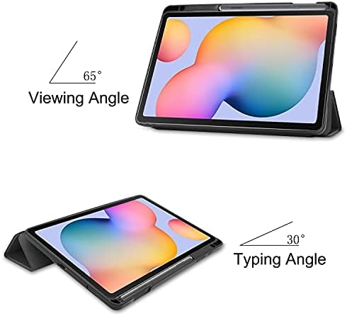 Защитни скоби за таблет CHENGDE за сега вход Galaxy Tab S6 Lite 10,4 (Калъф за таблет SM-P610 / 615, мек Защитен калъф от TPU с автоматична функция за събуждане / сън, чанта за tablet PC (Цвят: ч