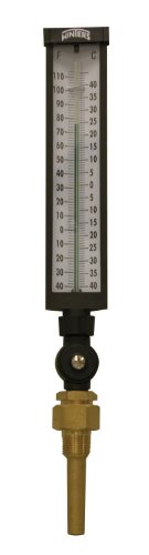 Промишлен термометър Valox серия Winters ТИМ с двойна мащаб 9IT, прът 3-1/2 , NPT 3/4 със защитно обшивката, температурен Диапазон от 40 до110 °C