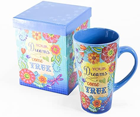 Вдъхновяваща Керамична чаша Divinity Boutique, Мечтите се Сбъдват, Многоцветен, 16 унции