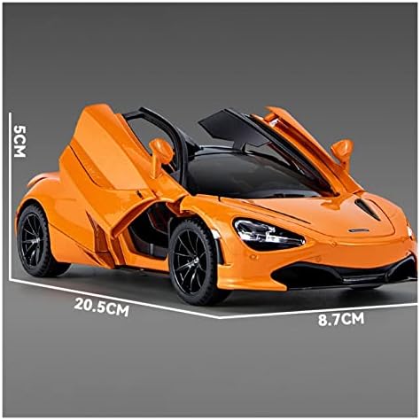 ROHKUS 1/24 за Суперавтомобил McLaren 720S, Играчки за леене под налягане, Автомобил От Метални сплави, Мини Suv, Звук и светлина за Детски Подаръци за рожден Ден (Цвят: C)