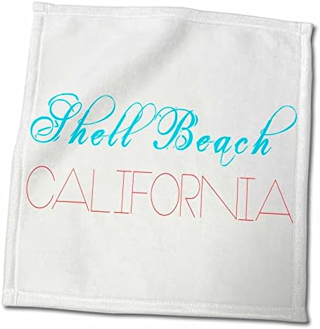 Кърпи за 3-те американски плажове - Шел Бийч, Калифорния, син, червен цвят (twl-272107-3)