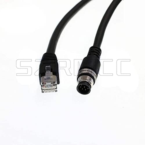 Промишлено помещение SZRMCC Cognex Gigabit Ethernet Cat-6 Екраниран кабел M12 с 8-позиционни клавишни превключватели конектор