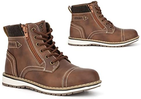 X-RAY/Модни мъжки обувки, Класически Армейските обувки Chukka от изкуствена кожа с високо берцем дантела, с отворени пръсти на платформа с блочным ток, подметка от термо?