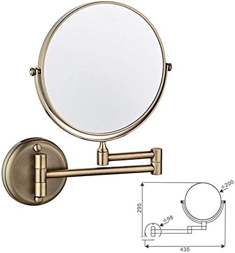 Стенно Огледало NOVOCE, Нарастващото Складное Козметично Огледало за Гримиране в Банята За Бръснене с 3-Кратно Увеличение