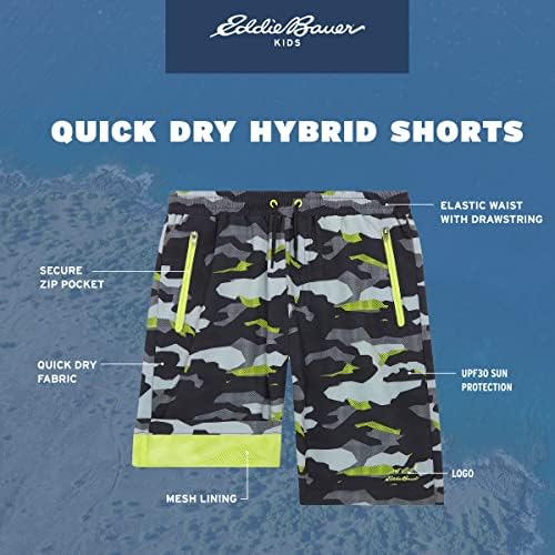 Шорти за активна почивка Еди Bauer Boys - бързо съхнещи Спортни къси панталони - Спортни шорти от хибридна мрежа
