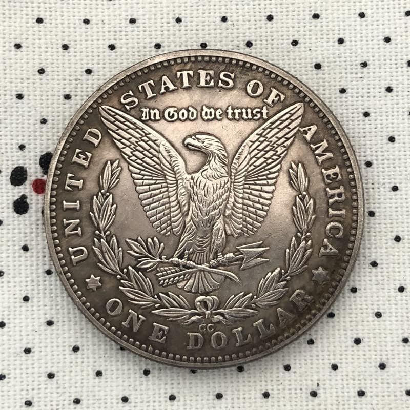 38 ММ Антични Сребро Доларова Монета Американски Морган Скитник Монета 1885CC Занаят #133