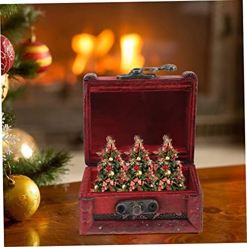 CLISPEED 2 бр. Кутия за Коледни шоколадови Бонбони Дървена Кутия за Пиратския Декор Подарък Кутия За Бисквити Мини-Ковчег