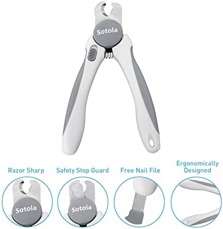 За подстригване и ножици за рязане на ноктите Sotola за кучета-с противоударен, за да не се намали ноктите си, остър нож, безплатна