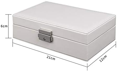 discountstore145 Малък Ковчег за Бижута, богат на функции Однотонная Кутия За Съхранение на Бижута Обеци, Пръстен, Колие