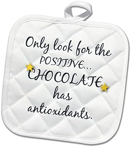 3dRose EvaLorentzenArt - Шоколадово - Хумористичен текст За това, Как да бъде положителен - кухненски ръкавици