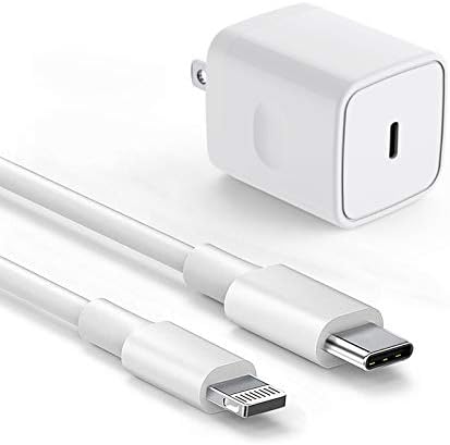 【Сертифициран от Apple Пфи】 Бързо зарядно за iPhone, зарядно устройство, USB PD C мощност 20 W, за Бързо Монтиране на Зарядно устройство, USB C, захранващ Адаптер, USB-C 6,6-футовым U