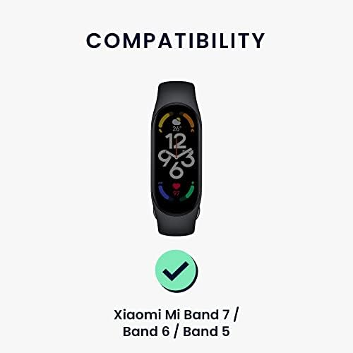 Въжета за часа kwmobile, съвместими с Xiaomi Mi Band 7 / Band 6 / Band 5 - Набор от ленти от 2 сменяеми силиконови презрамки