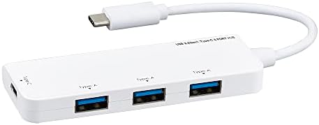 USB-хъб Digio2 USB 3.2 Gen1 Type-C 4-Портов Конвертор hub Бял цвят