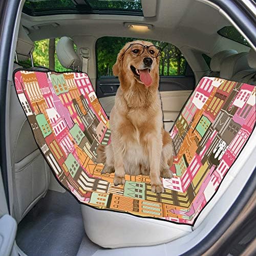 ENEVOTX Калъф За седалка Кучета По Поръчка Европа Карта Архитектура Художествен Дизайн, Печат Калъфи за автомобилни седалки за