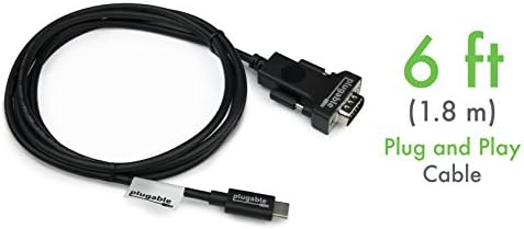 Pluggable-USB кабел C до VGA - Свържете лаптоп USB-C или Thunderbolt 3 към VGA-дисплеи с резолюция до 1920x1080 при 60