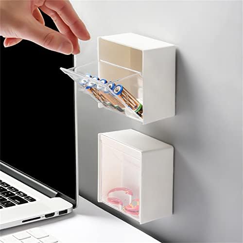 DJQYYDS самозалепващи малка кутия за съхранение, стенни флип-надолу кутия за съхранение, удобен стенен дизайн мида, кутия