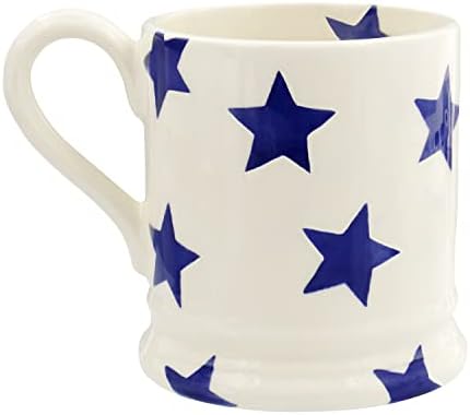 Керамична чаша ръчна изработка Emma Bridgewater Blue Star Подарък на папата на полпинты за кафе и чай