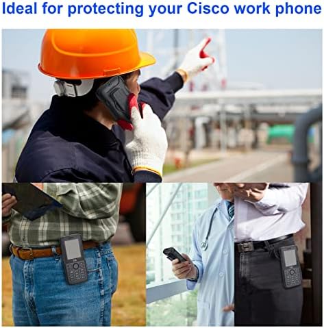 Калъф за VoIP-телефон iGuerburn за Cisco 8821 и Cisco 8821-EX, стойка за телефон с Cisco повратна клипс за колан на 360 °