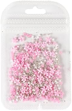 200 бр., кристали за нокти под формата на цветя с мъниста, 3D акрилни цветя, декорации за нокти, маникюр, дизайн, комплект за декорация на нокти