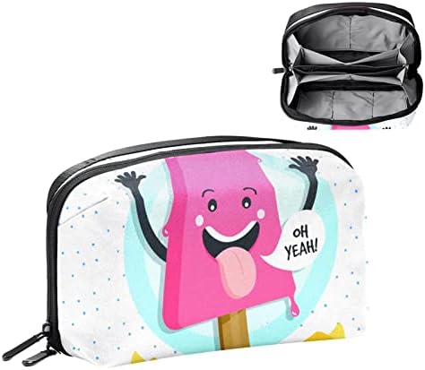 Сладък Годишният Розово Органайзер за електроника за Сладолед, Водоустойчива Чанта за съхранение на Кабела и Кабела за Пътуване,