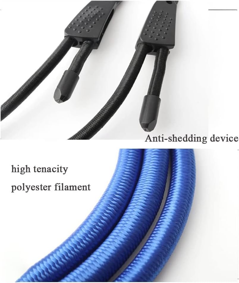 Универсален Автомобилен Регулируема Еластична каишка за бънджи-амортисьор XBWEI Регулируема Бънджи кабел с много широки отваряеми стоманени куки (Цвят: E, размер: 1,5 ?