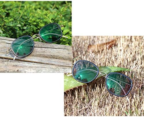 RXBFD Фотохромичните Очила за четене, Ретро Метална Дограма с пълна рамки, Удобни Слънчеви очила с защита от Uv, Подходящи за мъже и жени, Слънчеви очила