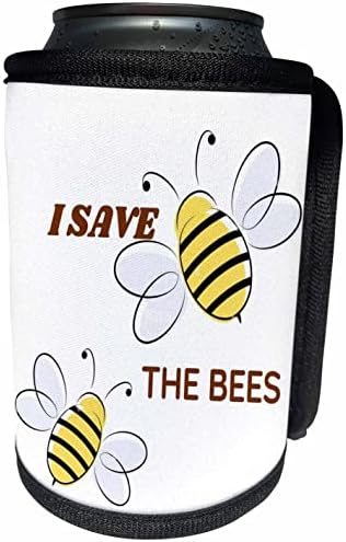 Триизмерно изображение с текст Аз спасаю на пчелите - Опаковки за бутилки - охладител в банката (cc-360239-1)