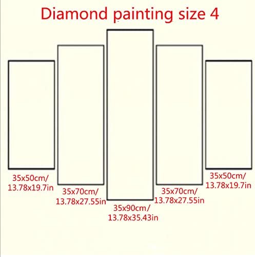 Комплекти за рисуване с диаманти САМ 5D за възрастни, 5 комплекта/бр, Диамантена Бродерия, Пълна Тренировка,