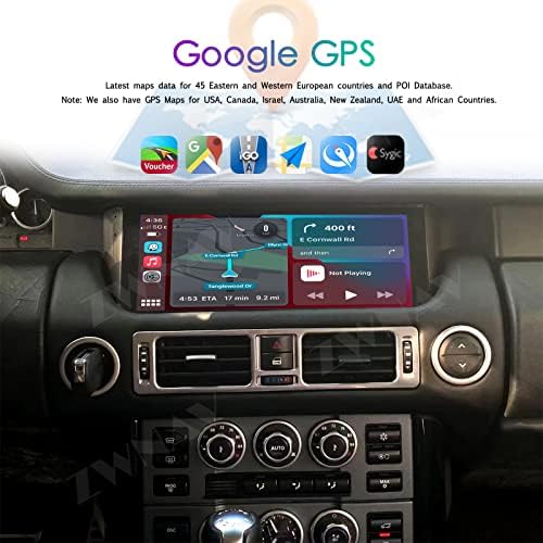ZWNAV 12,3-инчов Авто стерео Android 10 за Land Rover за Range Rover Vogue V8 L322 2005-2012, GPS-Навигация Android плейър за главното устройство, 128 G Безжичен Carplay