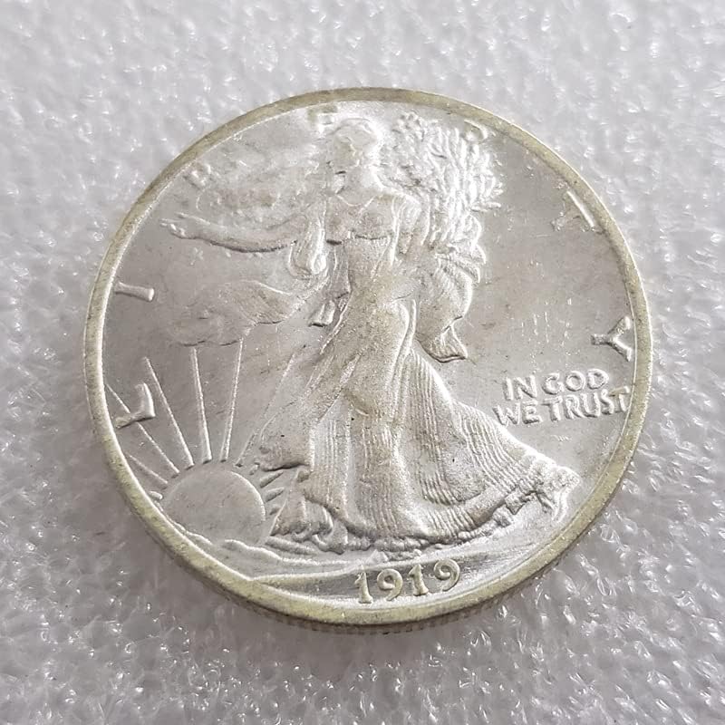 Версия на D, S, PUNC 18 30,5 мм Американската Статуя на Свободата Полдоллара Сребърен долар Монета с черепа