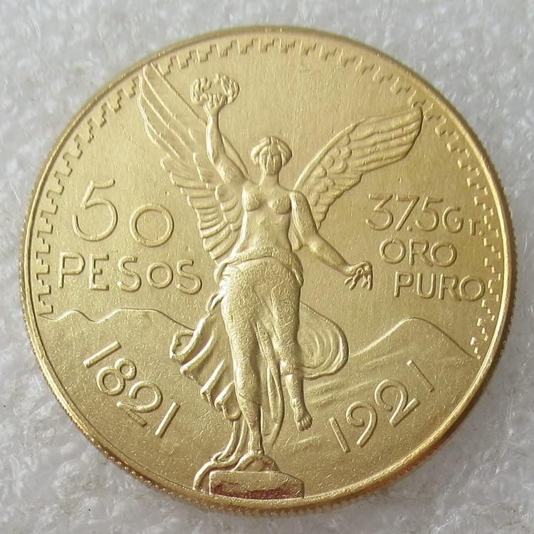 Мексиканска Възпоменателна монета номинална стойност 50 песос (1921-1947), Обмяна на Копие, Златна Възпоменателна монета