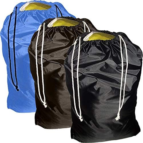 Модерен Комплект от 3 найлонови торби за дрехи с голям размер (черно / Кафяво / синьо небе)