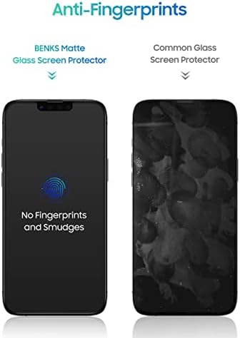 BENKS 2 Бр. за iPhone 13/13 Pro / 14 Матово Защитно фолио за екран от закалено Стъкло с антирефлексно покритие и защита от пръстови
