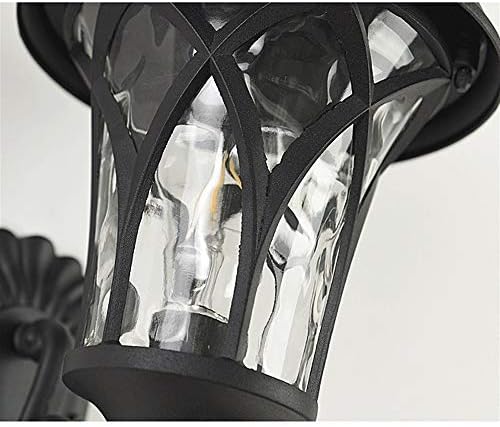 UASTE Модерен Стенен лампа от лят алуминий с една глава E27, Стъкло Лампа, Външната Лампа За вътрешния Двор,