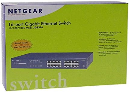 Комутатор Netgear ProSafe JGS516 с 16 порта Gigabit Ethernet