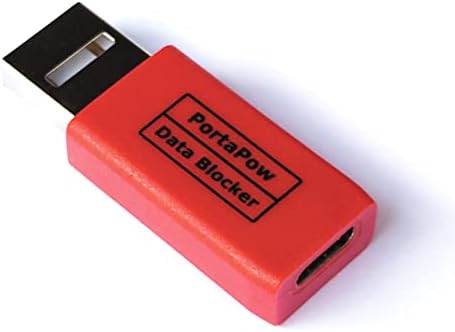 Устройство за блокиране на данни PortaPow с USB-A към USB-C