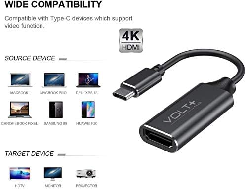 Комплект HDMI 4K USB-C е съвместим с професионален адаптер Dell XPS 13-L321X с цифрово пълна изход 2160p, 60Hz!