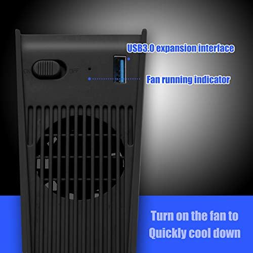 Вентилатор за охлаждане PS5, Охладител за конзолата PS5, Охлаждане Аксесоари PS5 - Черен
